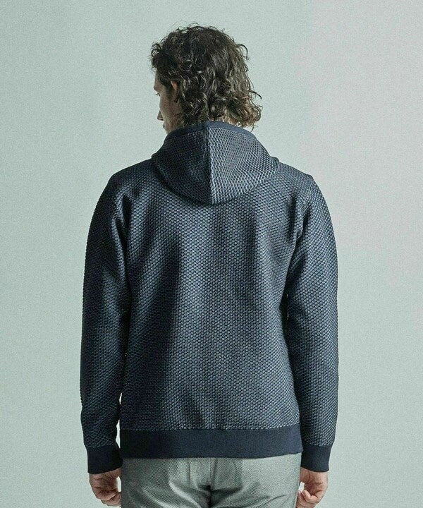 メンズビギ（MEN’S BIGI）/ハニカムニット ジップパーカー_4