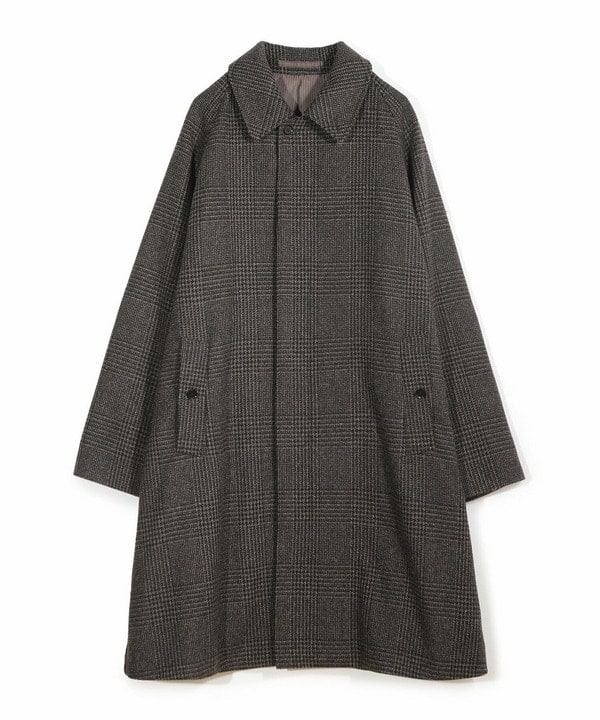メンズビギ（MEN’S BIGI）/グレンチェックウール ステンカラーコート