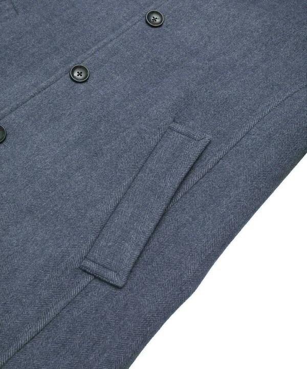 メンズビギ（MEN’S BIGI）/Super140ウールヘリンボーンビーバー スタンドカラーコート_18