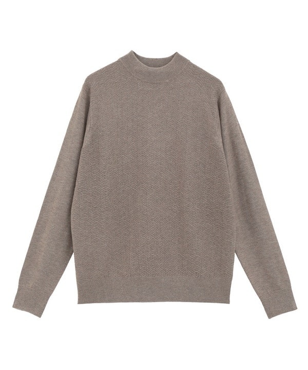 メンズビギ（MEN’S BIGI）/12Gジャカードモックネックニット
