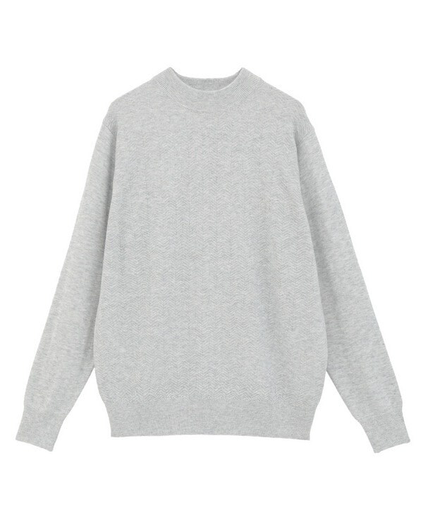 メンズビギ（MEN’S BIGI）/12Gジャカードモックネックニット