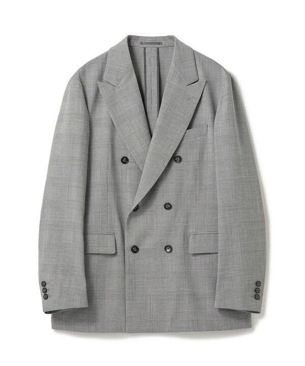 メンズビギ（MEN’S BIGI）/SMART MERINOウールトロピカル/グレンチェック ダブルジャケット＜防シワ＞＜軽量＞＜ストレ