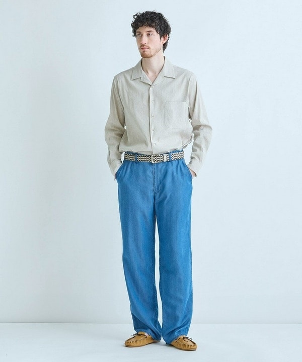 メンズビギ（MEN’S BIGI）/レザーミックス イタリアンメッシュベルト_9