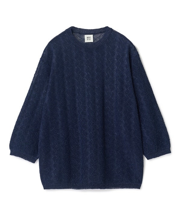 メンズビギ（MEN’S BIGI）/変形アーガイルシアーニット7分袖TEE