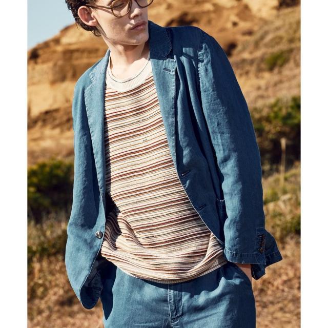 メンズビギ（MEN’S BIGI）/マルチカラーボーダー半袖ニットTシャツ_3
