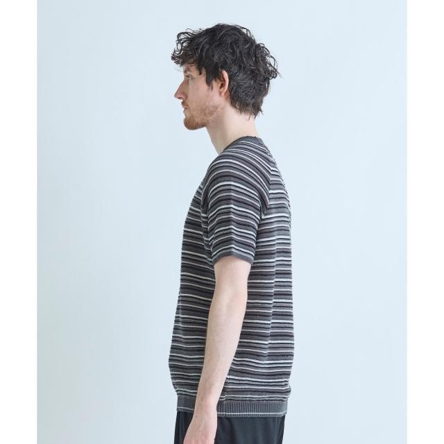 メンズビギ（MEN’S BIGI）/マルチカラーボーダー半袖ニットTシャツ_6