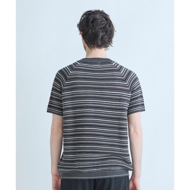 メンズビギ（MEN’S BIGI）/マルチカラーボーダー半袖ニットTシャツ_7