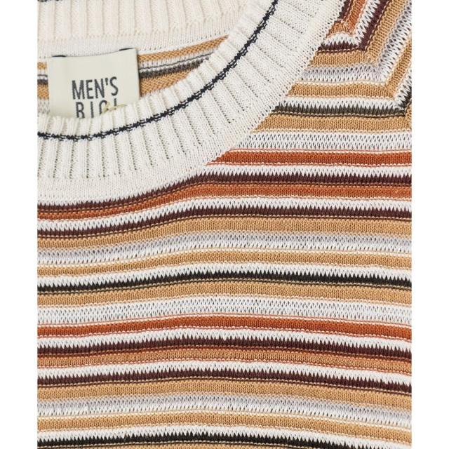 メンズビギ（MEN’S BIGI）/マルチカラーボーダー半袖ニットTシャツ_13