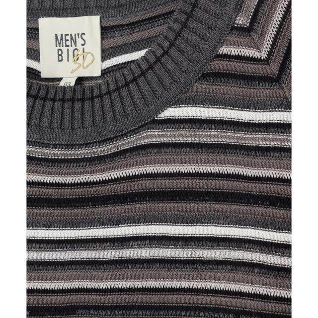 メンズビギ（MEN’S BIGI）/マルチカラーボーダー半袖ニットTシャツ_14