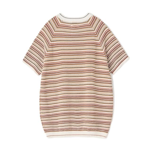 メンズビギ（MEN’S BIGI）/マルチカラーボーダー半袖ニットTシャツ_17