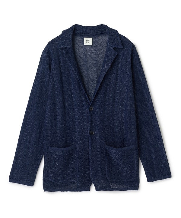 メンズビギ（MEN’S BIGI）/変形アーガイルシアーニットジャケット
