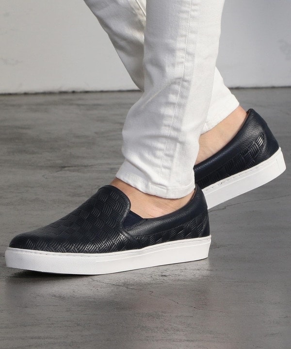 メンズビギ（MEN’S BIGI）/【SOLATINA（ソラチナ）】メッシュ風型押しレザースリッポン