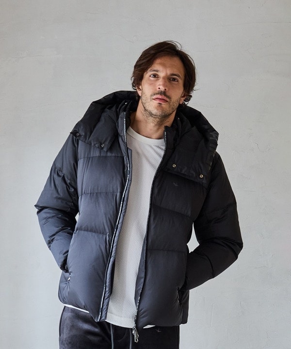 ラトルトラップ（RATTLE TRAP）/1PIU1UGUALE3 別注フード取り外しWater Proof logo zipスタンドダウンブ