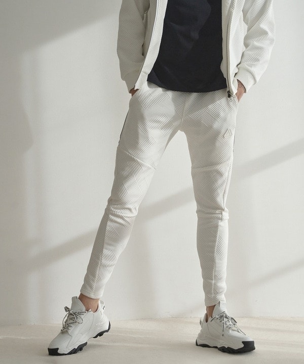 ラトルトラップ（RATTLE TRAP）/フクレジャガード柄ジオメトリック柄ジョガーパンツ