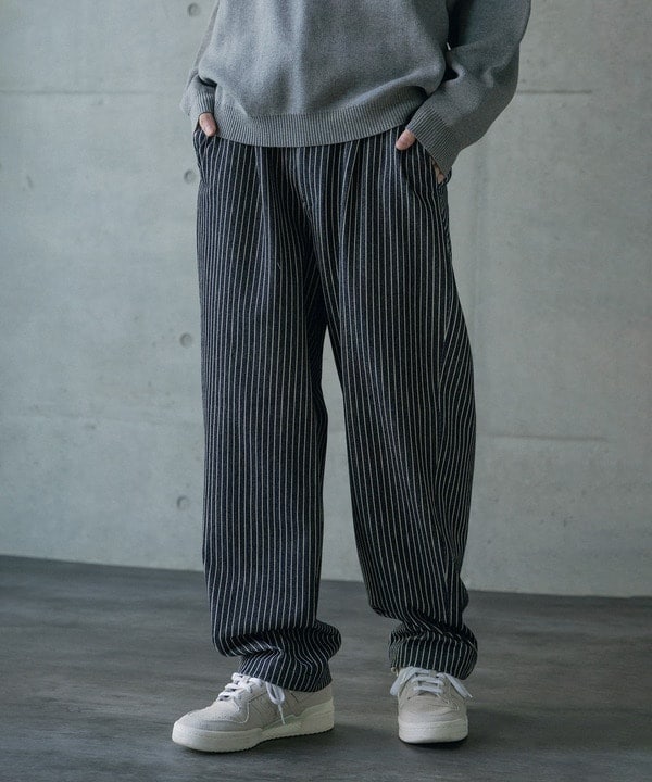 ラトルトラップ（RATTLE TRAP）/ストレッチヒッコリーワンタックワイドテーパードパンツ