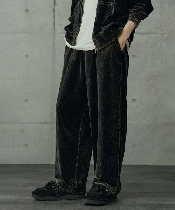 ラトルトラップ（RATTLE TRAP）/コットンベロアパウダー加工トラックパンツ