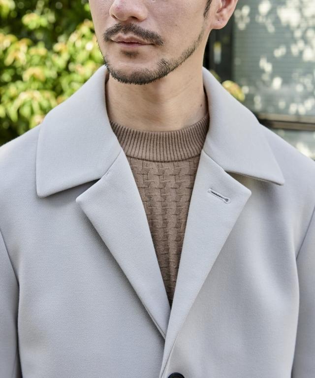 TETE HOMME テットオム チェスターコート LL 縦横無尽 グレー