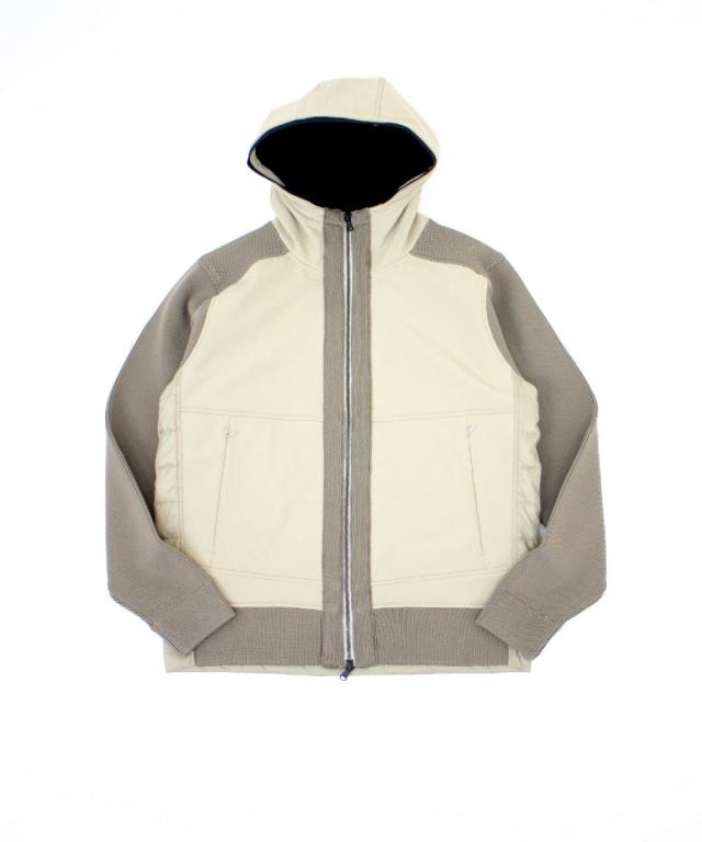 【NEW】テットオム（TETE HOMME）/ニットコンビダウンフードブルゾン