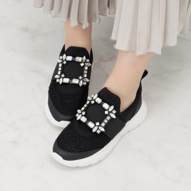 ブリジット バーキン（Bridget Birkin）/Bridget Birkin◆4cmヒール◆バックルスニーカー