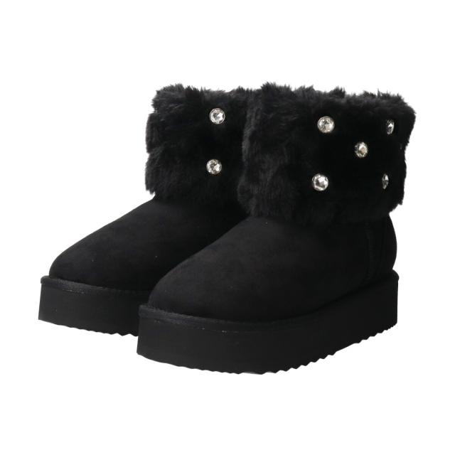 ブリジット バーキン（Bridget Birkin）/Bridget Birkin◆2cmヒール◆キルティングスタッズムートンブーツの通販は