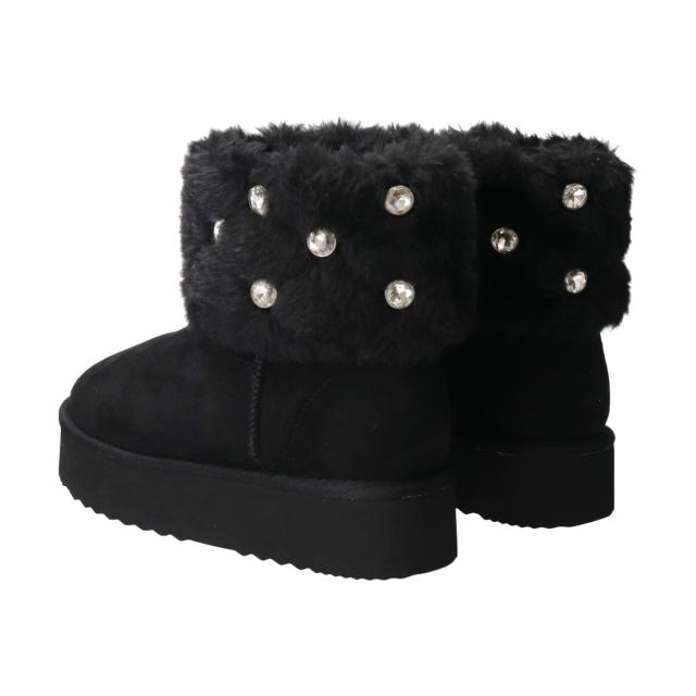 ブリジット バーキン（Bridget Birkin）/Bridget Birkin◆2cmヒール◆キルティングスタッズムートンブーツの通販は