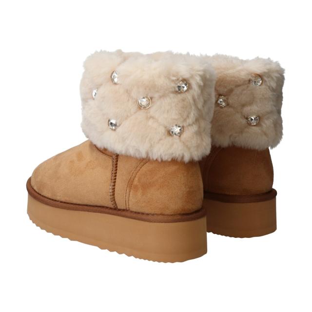 ブリジット バーキン（Bridget Birkin）/Bridget Birkin◆2cmヒール◆キルティングスタッズムートンブーツの通販は