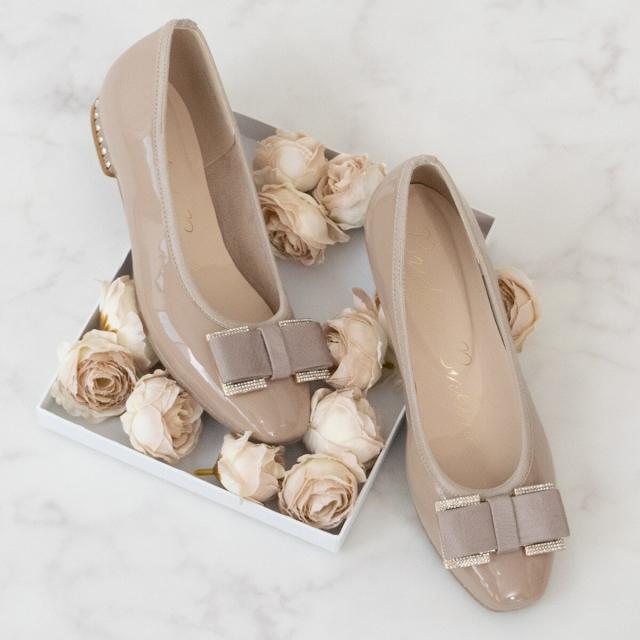 ブリジット バーキン（Bridget Birkin）/25秋冬新作◆Bridget Birkin◆1．5cmヒール◆ヒールビジューリボンパンプス ブリジット バーキン（Bridget Birkin）/25秋冬新作◇Bridget Birkin