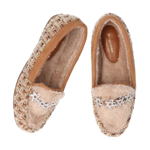 ブリジット バーキン（Bridget Birkin）/◆1．5cmヒール◆ラインスタームートンシューズ