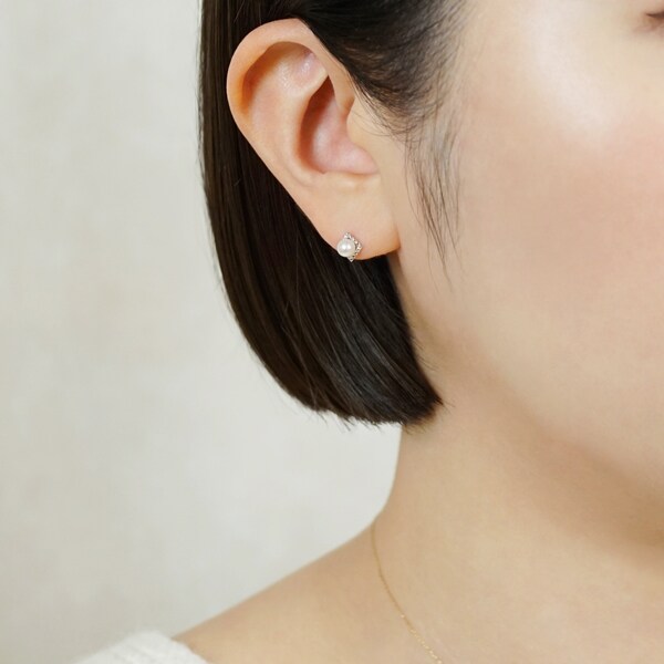 未使用に近い】TAKE-UP スクエア フープピアス WG K10/K14 TAKE-UP