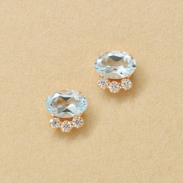 【JUPITER ジュピター】K10ローズクォーツフープピアス/天然石 JUPITER ジュピター】K10ローズクォーツフープピアス/天然石 K10