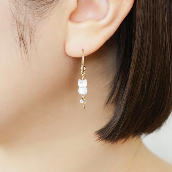 新品】テイクアップ Palette K18 ホワイトトパーズ ピアスチャーム