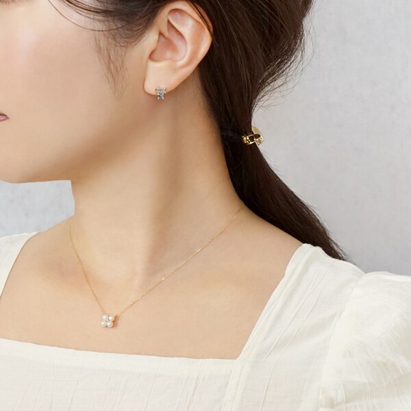 TAKE-UP K14WG 14金 ダイヤモンド 0.04 天然石 イヤリング TAKE-UP K14WG 14金 ダイヤモンド 0.04 天然石 イヤリング
