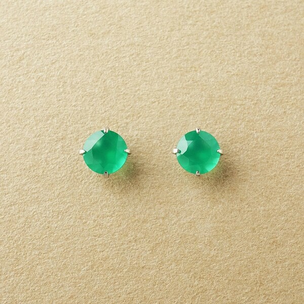 テイクアップ ピュア（TAKE−UP pure）/[ セカンドピアス]Pt グリーンメノウピアス(4mm)