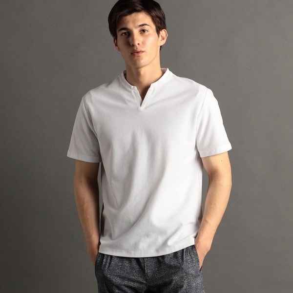 ムッシュニコル/ハニカムジャージー キーネックTシャツ 10,296円