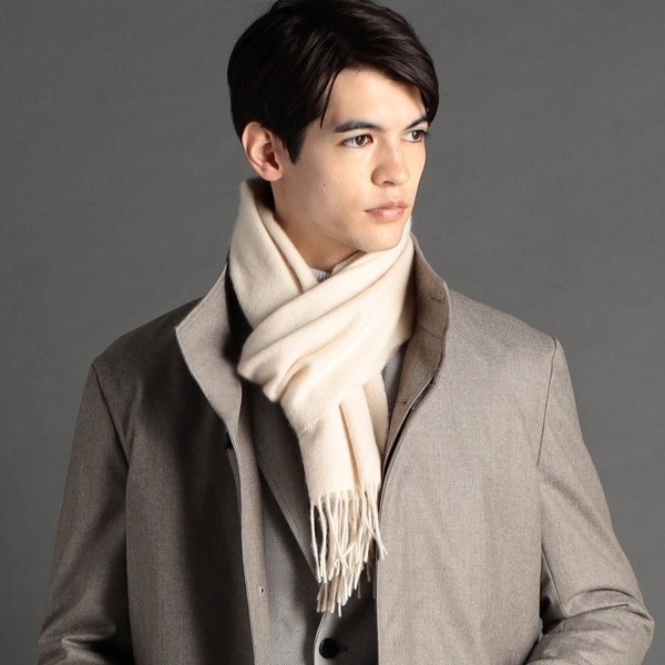 ムッシュニコルエクストラ/【ex/tra】カシミヤ100% ソリッドマフラー