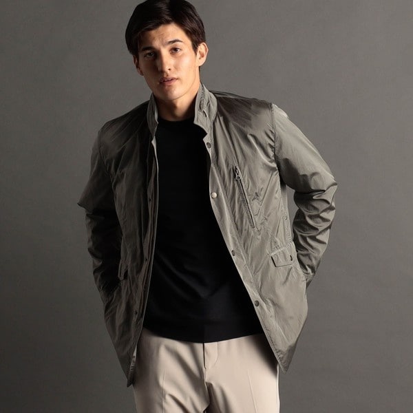 ムッシュニコルエクストラ（MONSIEUR NICOLE ex/tra）/【ex/tra】ナイロンワッシャー スタンドカラーブルゾン