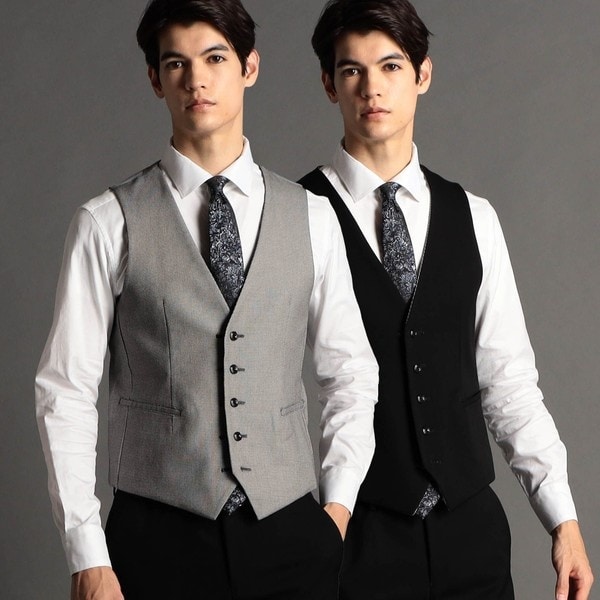 ムッシュニコル（MONSIEUR NICOLE）/SUPER BLACK フォーマル対応リバーシブルベスト