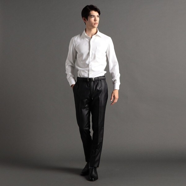 ムッシュニコル（MONSIEUR NICOLE）/COOLMAX ヘリンボン ドレスシャツ ムッシュニコル（MONSIEUR NICOLE）/COOLMAX ヘリンボン ドレスシャツ