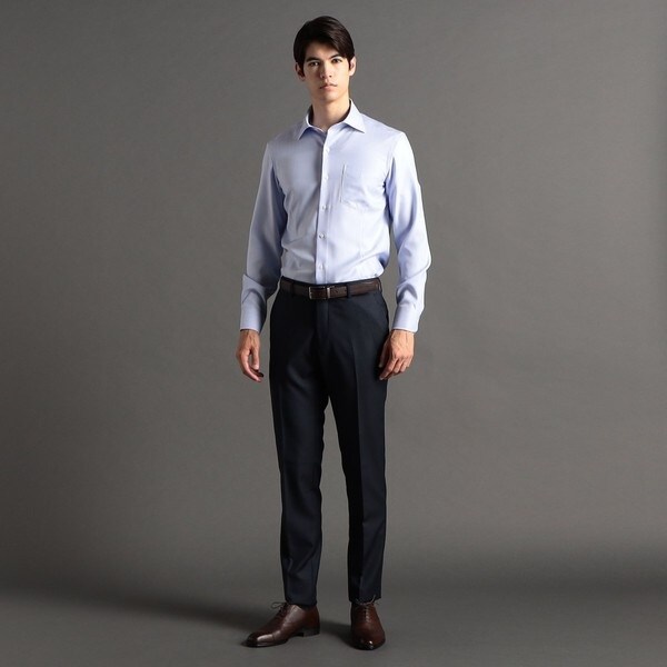 ムッシュニコル（MONSIEUR NICOLE）/COOLMAX ヘリンボン ドレスシャツ