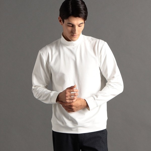 ムッシュニコル（MONSIEUR NICOLE）/メランジジャカード裏起毛 モックネックプルオーバー