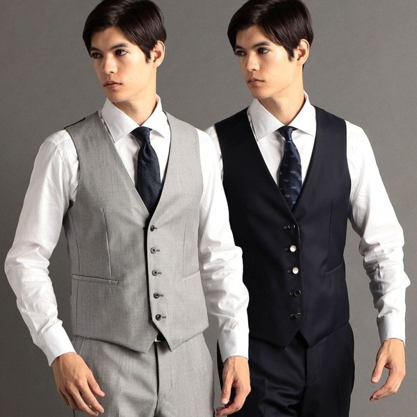 ムッシュニコル（MONSIEUR NICOLE）/CANONICO シャンブレーツイル リバーシブルベスト