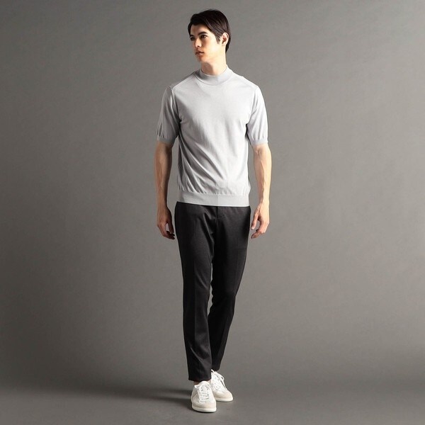 ムッシュニコルエクストラ（MONSIEUR NICOLE ex/tra）/【ex/tra】モックネック 半袖プルオーバーニット