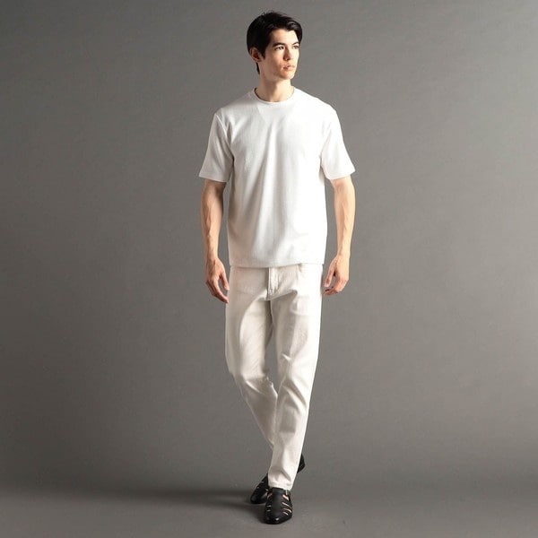ムッシュニコルエクストラ（MONSIEUR NICOLE ex/tra）/【ex/tra】ワッフルニット ドビー半袖Tシャツ_4