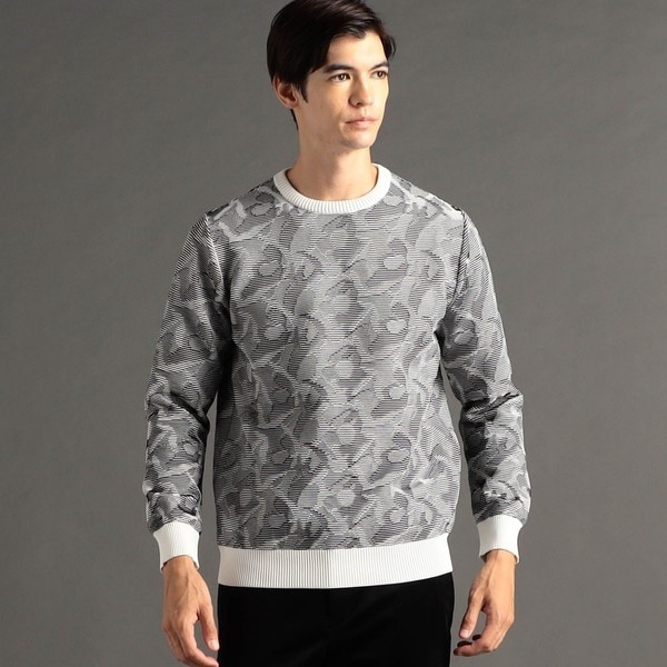 ムッシュニコルエクストラ（MONSIEUR NICOLE ex/tra）/【ex/tra】ECOPET デジタルカモ ガータークルーネックニットの通販は