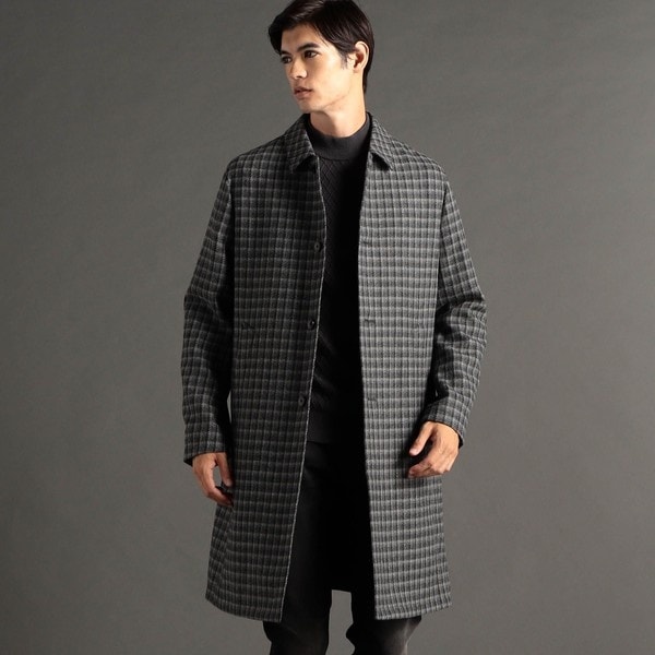 ムッシュニコルエクストラ（MONSIEUR NICOLE ex/tra）/【ex/tra】PAULO DE OLIVEIRA カラーガンクラブチェックバルカラーコート