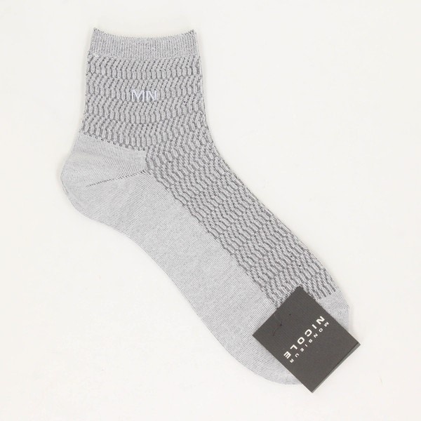 ムッシュニコル(MONSIEUR NICOLE)/リンクス柄 ショートクルーソックス