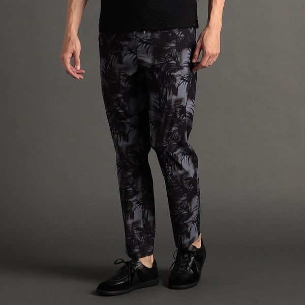 ムッシュニコルエクストラ（MONSIEUR NICOLE ex/tra）/【ex/tra】ダークボタニカルプリント トラックパンツ