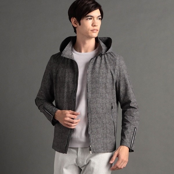 ムッシュニコルエクストラ（MONSIEUR NICOLE ex/tra）/【ex/tra】メランジプリント フーディブルゾン