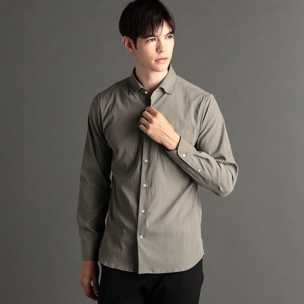 ムッシュニコルエクストラ（MONSIEUR NICOLE ex/tra）/【ex/tra】ワッシャー スナップダウンシャツ