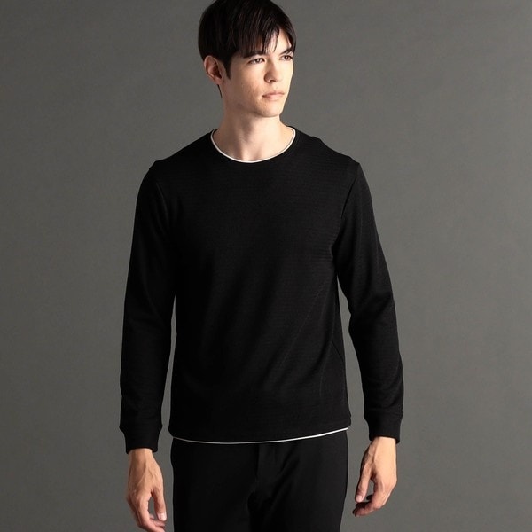 ムッシュニコルエクストラ（MONSIEUR NICOLE ex/tra）/【ex/tra】メランジジャカード クルーネックプルオーバー